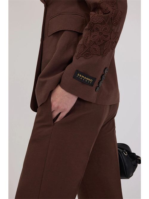 Double-breasted jacket with embroidery ERMANNO FIRENZE | D48EI011E32MFB2400725